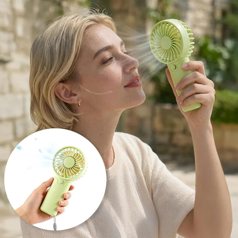 Mini Portable Handheld Fan – Quiet Personal Fan for Office & Travel Handheld Portable Fan SPOT
