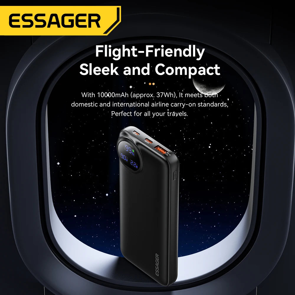 Essager 20000mAh Power Bank 22.5W PD Fast Charge Built-In Cables Portable Power Bank SPOT