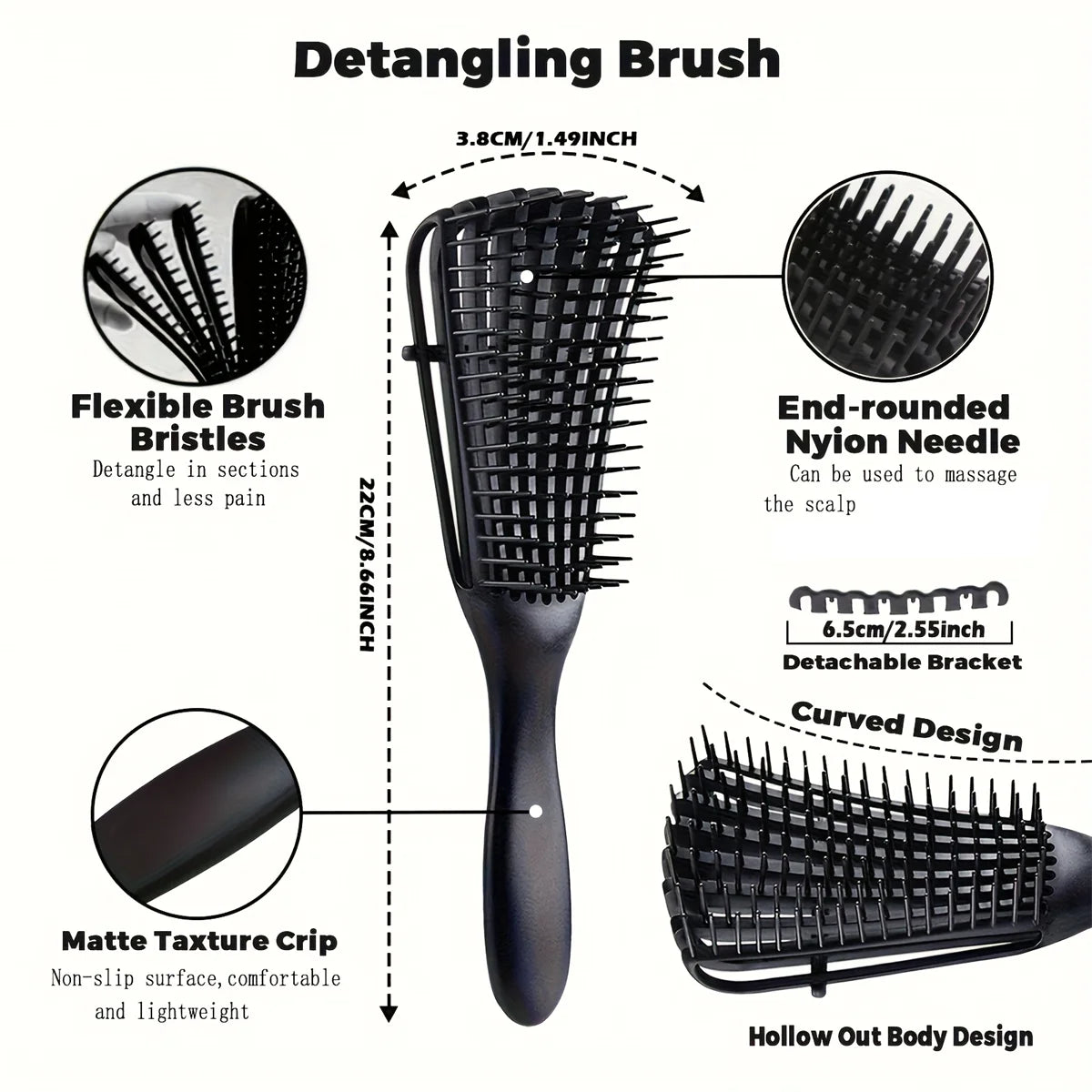 Women's Detangling Hairbrush – Anti-Static Scalp Massage Comb Detangling Hairbrush SPOT