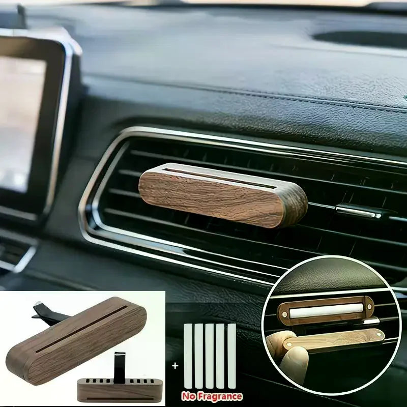 Refillable Wooden Car Air Vent Diffuser Clip | Aromatherapy Car Vent Diffuser SPOT