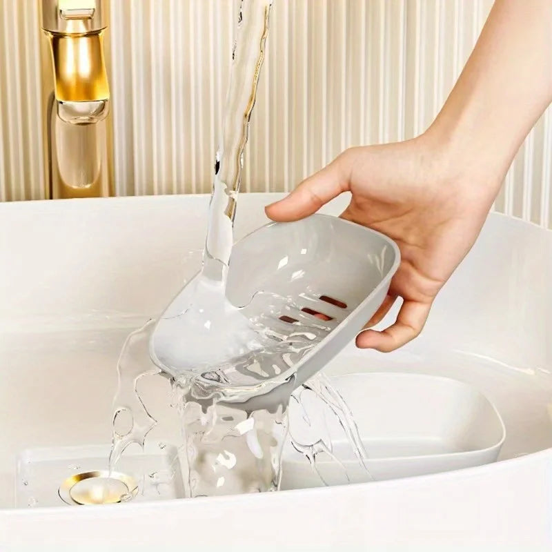 Double Layer Draining Soap Dish – Non-Slip Self-Draining Holder Draining Soap Dish SPOT