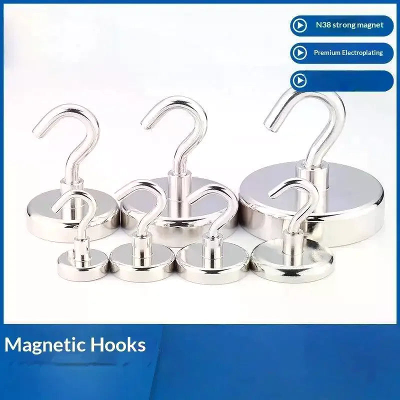 Heavy-Duty Magnetic Hooks – Electroplated, Damage-Free Magnetic Hooks SPOT