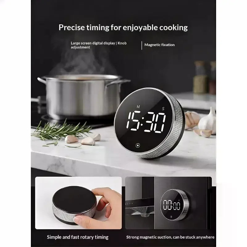 Magnetic Digital Kitchen Timer – Rotary Countdown & Stopwatch Kitchen Timer SPOT