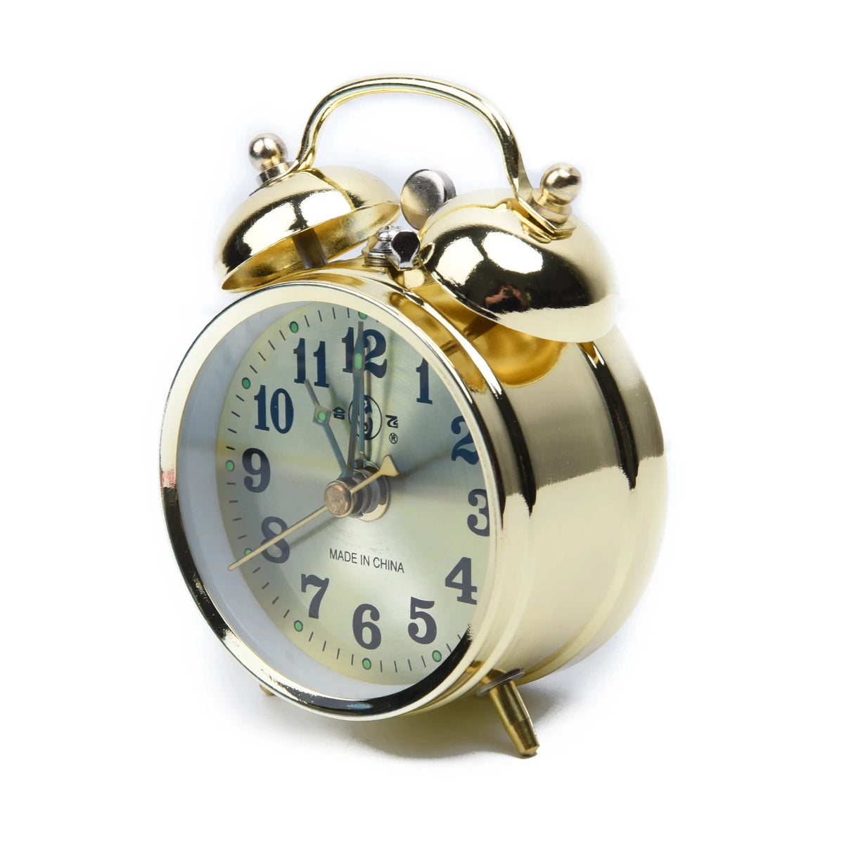 Vintage Gold Mechanical Wind-Up Alarm Clock | Metal Table Clock Mechanical Alarm Clock SPOT