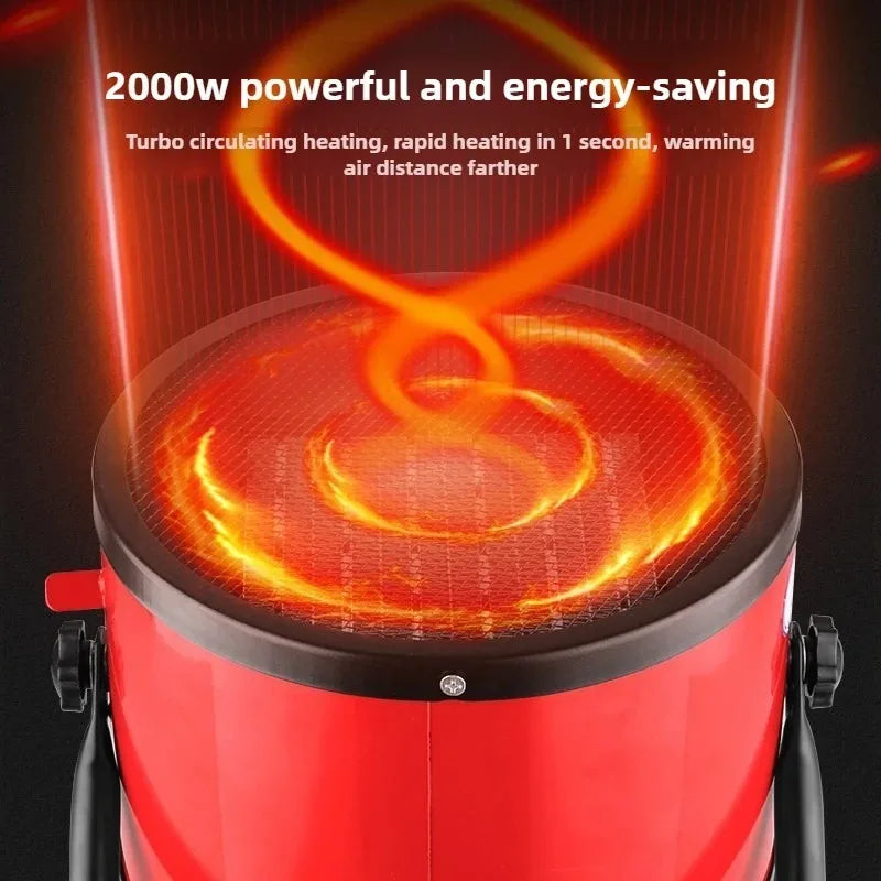 2000W Portable Electric Heater – Fan, Thermostat & Safety Portable Space Heater SPOT