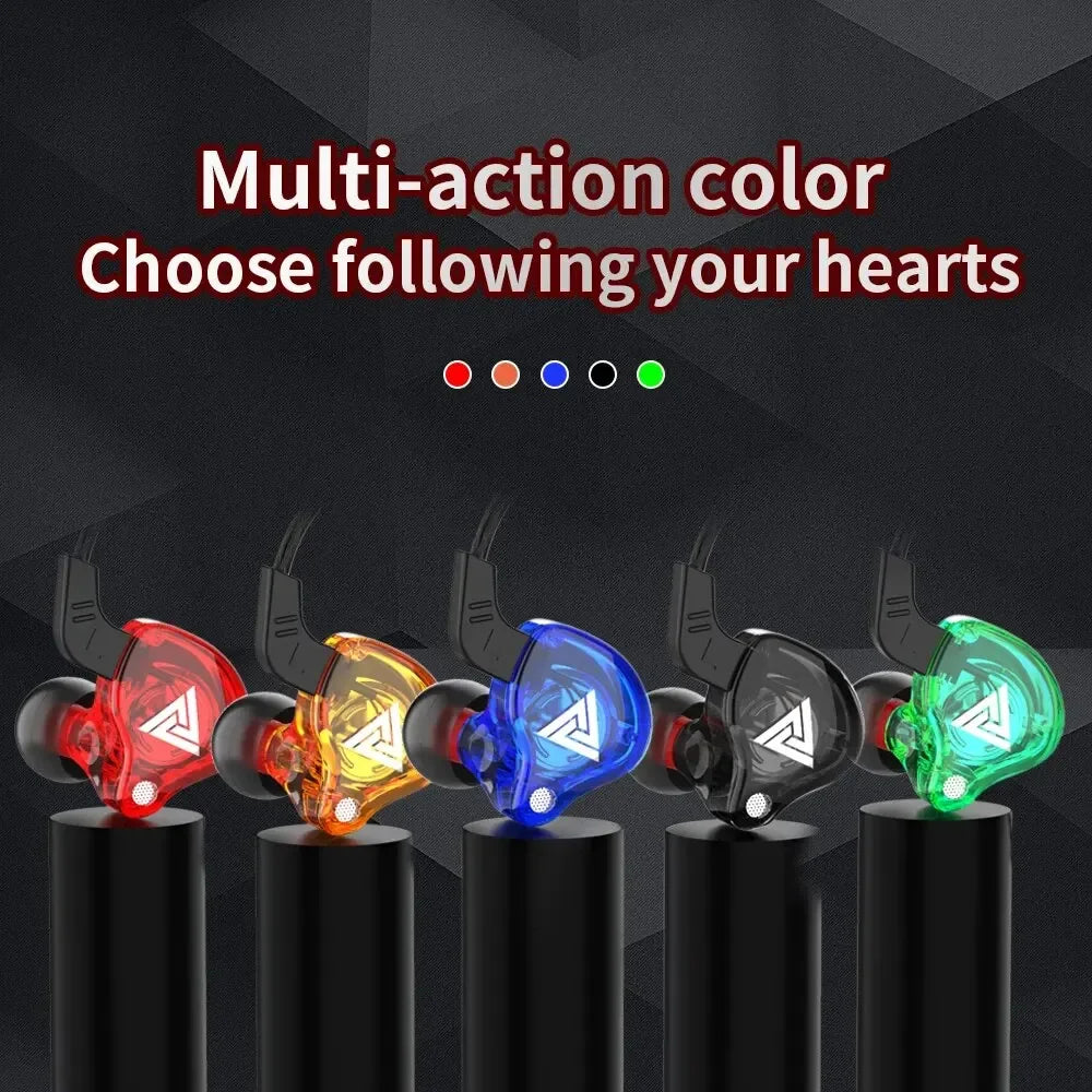 QKZ AK6 Wired In-Ear Earphones – HIFI Bass & Mic Wired In-Ear Earphones SPOT