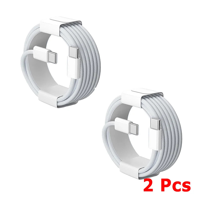 100W USB-C to USB-C Fast Charging Cable 6A – 1–4 Pack USB-C Charging Cable SPOT 2PCS 1m