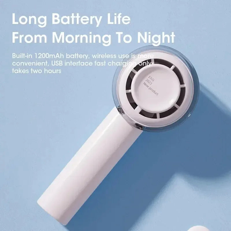 USB Rechargeable Mini Handheld Fan – 3-Speed Portable Cooler Handheld Portable Fan SPOT