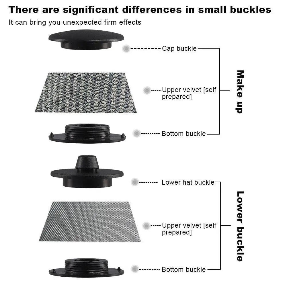 Universal Car Floor Mat Anti-Skid Clips – 4-Pack ABS Grippers Car Mat Clips SPOT