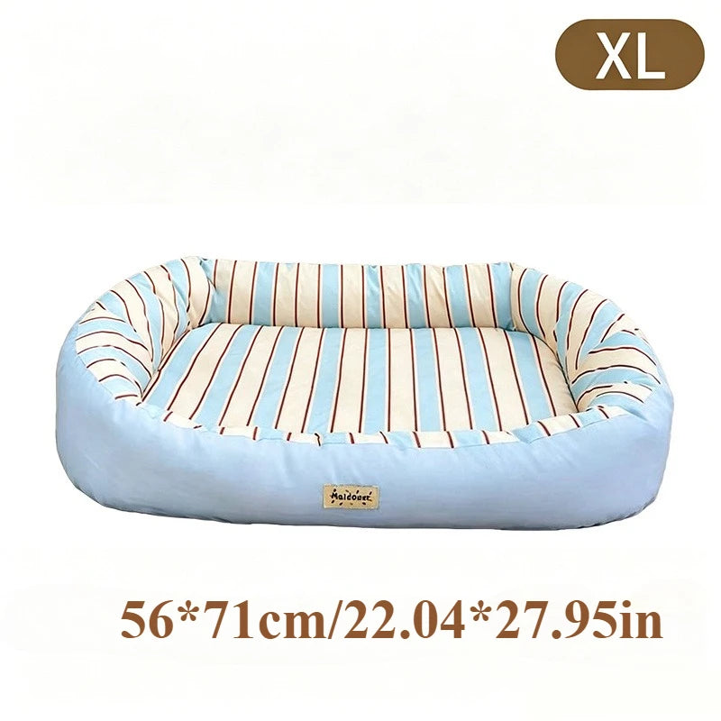 Striped Oval Pet Bed – Soft, Washable for Cats & Dogs Pet Bed SPOT XL 56x71cm
