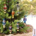 10-Pack Crochet Nutcracker Christmas Ornaments with Wood Base Christmas Ornaments SPOT Default Title