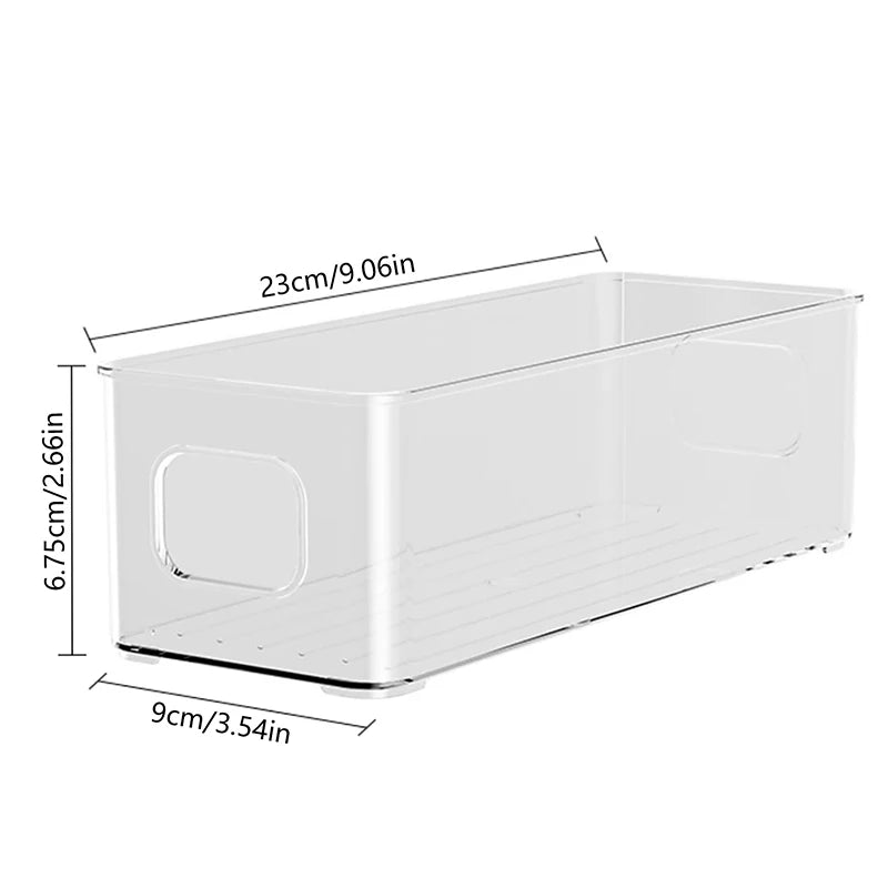 Clear Stackable Refrigerator Organizer Bin with Handles Storage Organizer Bin SPOT