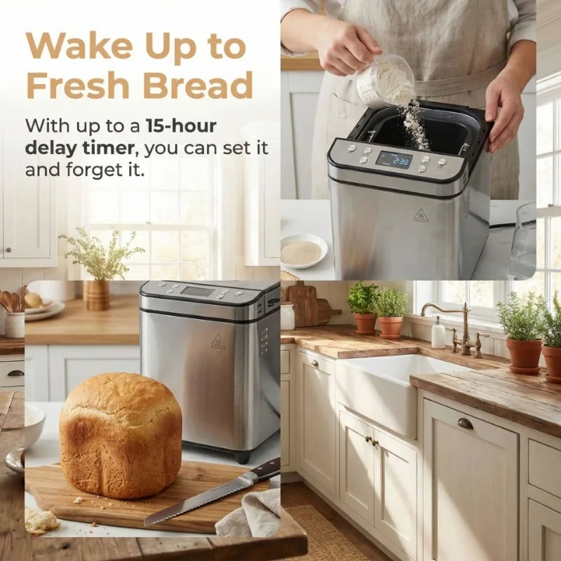 Automatic Bread Maker – Dough Kneading, Fermentation & Baking Bread Maker Machine SPOT