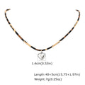 Women's Stainless Steel Heart Leopard Print Choker Necklace Choker Necklace SPOT NC-2830S