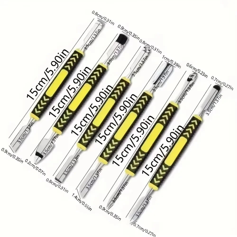 6-Piece Precision Pry Bar Set – Stainless Steel Disassembly Tools Precision Pry Bar Set SPOT 6 PCS