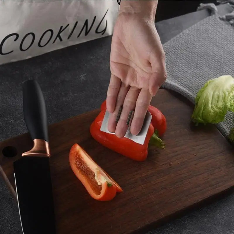 Stainless Steel Finger Guard – Safe Kitchen Cutting Protector Kitchen Safety Guard SPOT