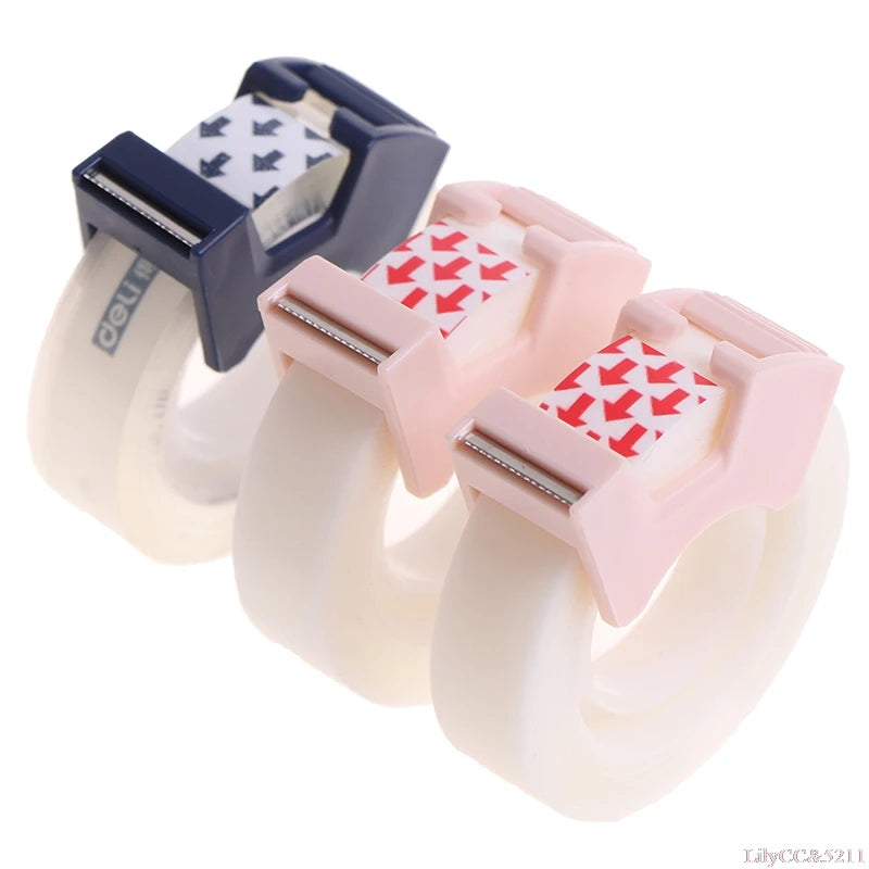 Transparent Invisible Tape 12mm with Cutter – Writable Stationery Tape Dispenser SPOT