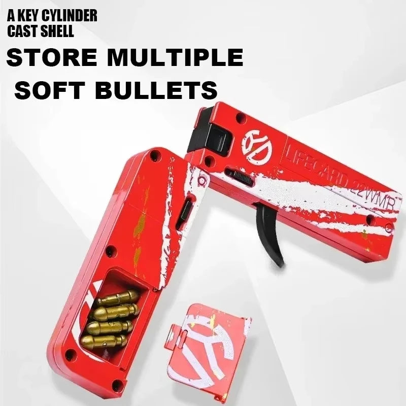 Alloy Metal Folding Toy Pistol with Soft Bullets | NOCCLILI Toy Blaster Pistol SPOT