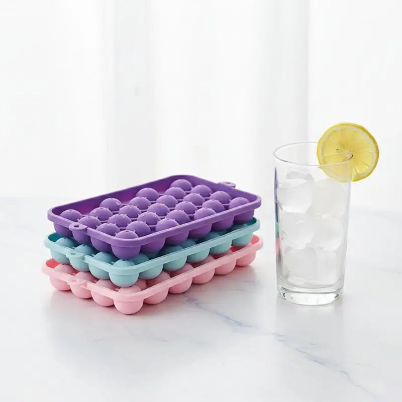 Silicone Ice Cube Mold 25 Grids with Lid – Easy Release Silicone Ice Mold SPOT