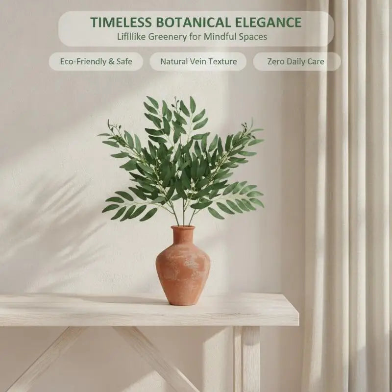 Silk Artificial Greenery Stems – UV-Resistant Faux Foliage Decor Artificial Greenery Stem SPOT