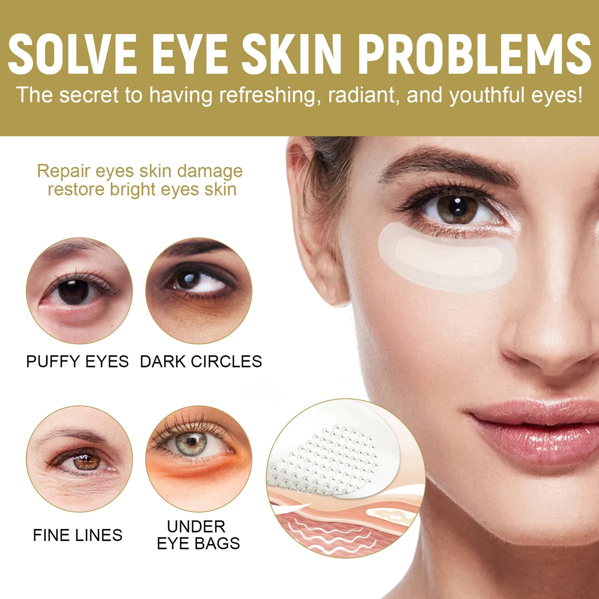 Hyaluronic Acid Microneedle Eye Patches – Brighten & Firm Microneedle Eye Patches SPOT