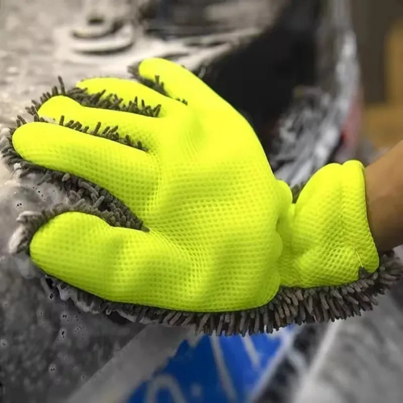 Microfiber Car Wash Gloves – Scratch-Free Chenille Cleaner Car Wash Gloves SPOT