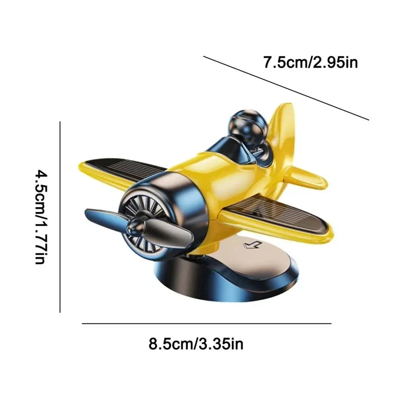 Solar Powered Rotating Airplane Car Dashboard Ornament Car Dashboard Ornament SPOT