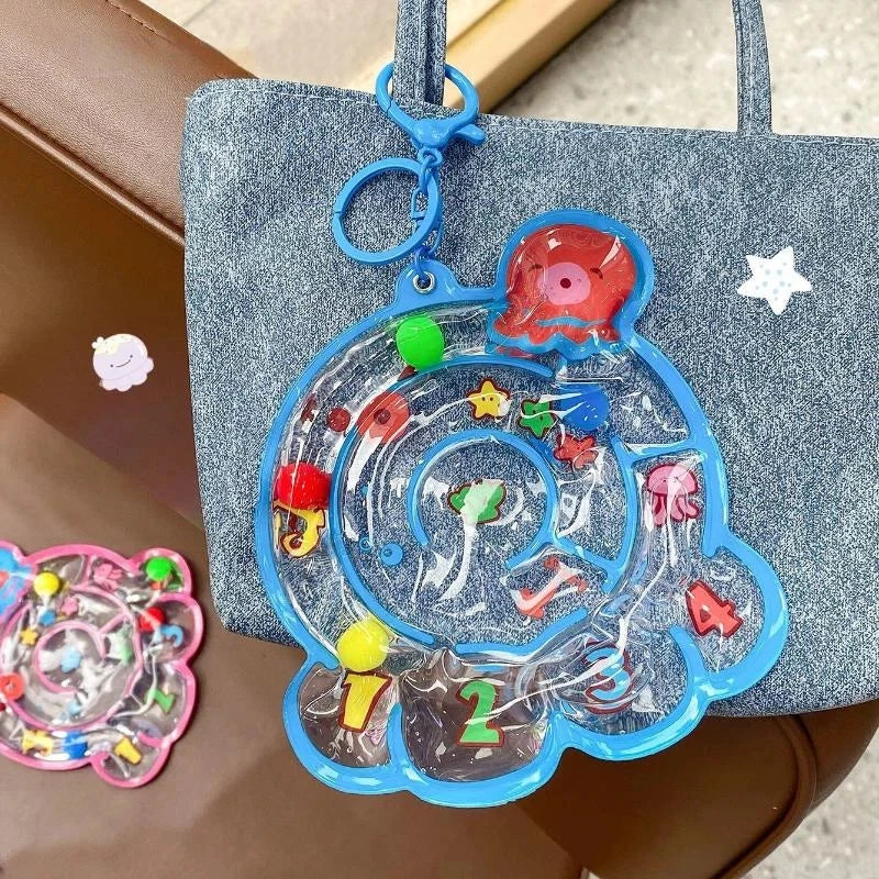 Water Bag Maze Squeeze Fidget Toy with Keychain | Ages 14+ Fidget Keychain Toy SPOT A3