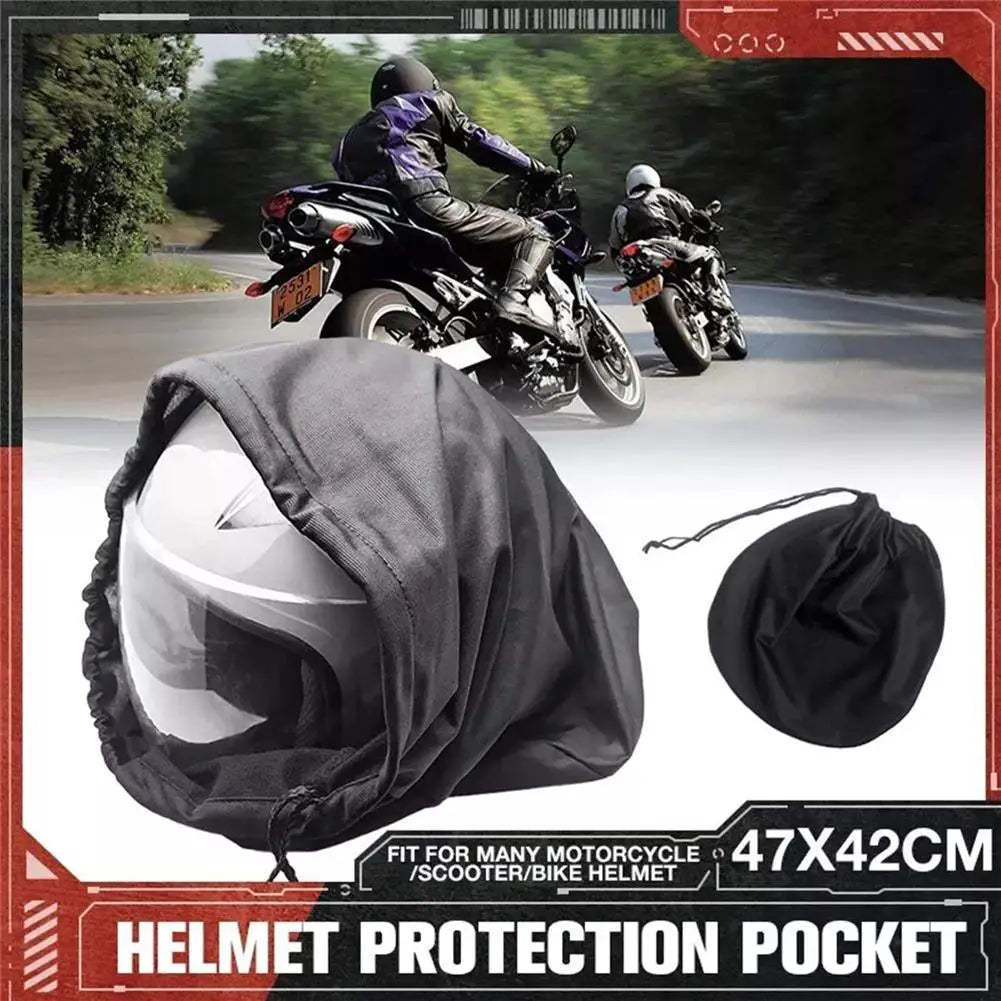 Motorcycle Helmet Bag – Fleece-Lined Drawstring Storage Carrier Helmet Storage Bag SPOT