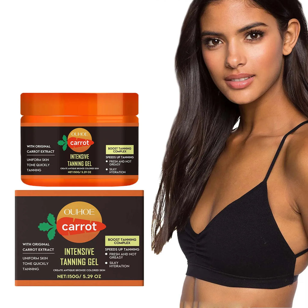 Carrot Tanning Gel – Hydrating Sunless Bronzing Gel 150g Self-Tanner Bronzing Gel SPOT