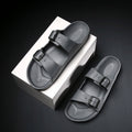 Lightweight EVA Sandals – Adjustable Dual Strap Slides EVA Flat Sandals SPOT 42 GRAY