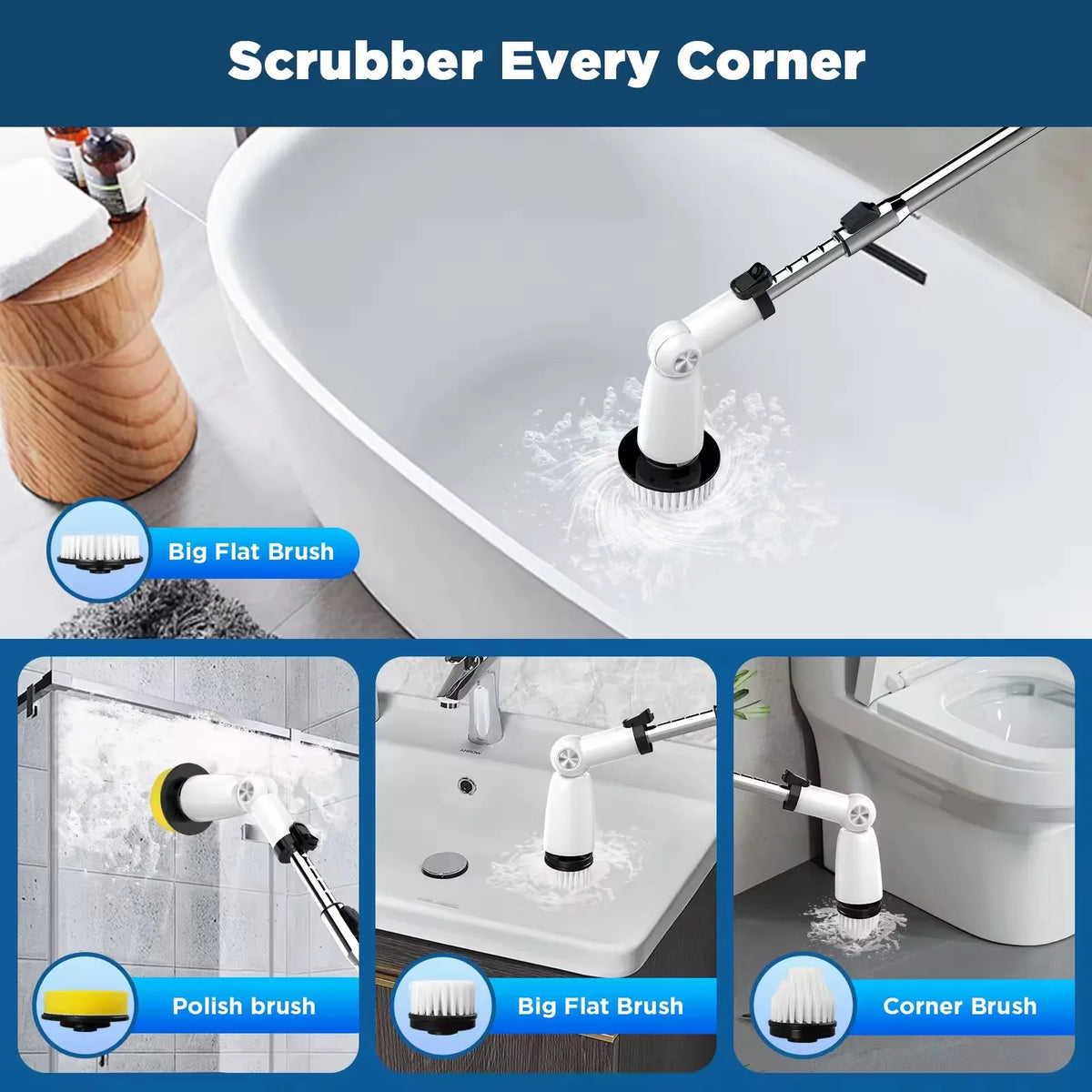 Electric Spin Scrubber – Cordless Brush with Replaceable Heads Electric Spin Scrubber SPOT