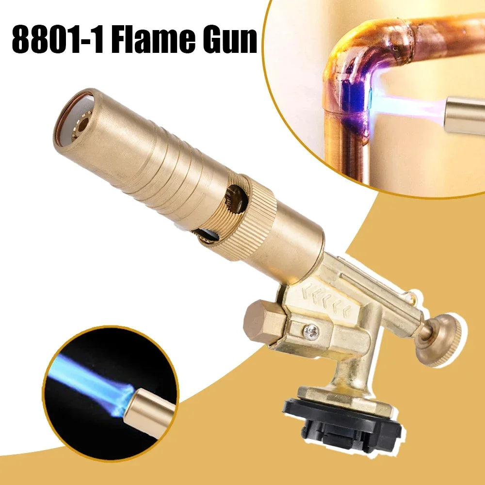 Pure Copper Gas Torch – Auto Ignition Butane Flame Gun Kitchen Butane Torch SPOT
