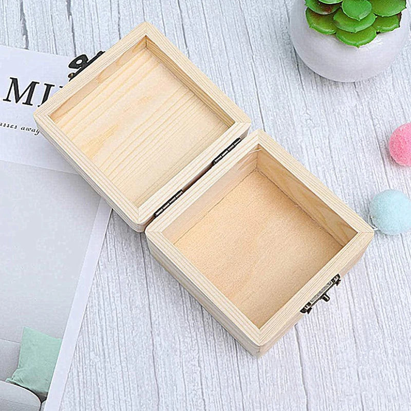 Vintage Wooden Flip Lid Storage Box – Jewelry & Gift Box Wooden Storage Box SPOT