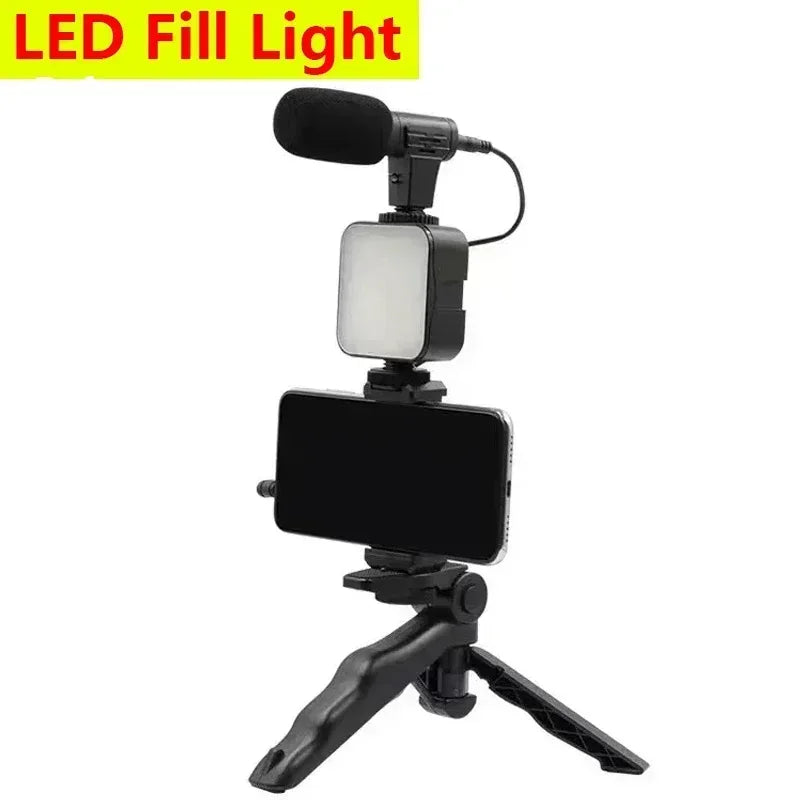 Smartphone Vlogging Kit – Tripod, Mic & LED Fill Light Vlogging Starter Kit SPOT