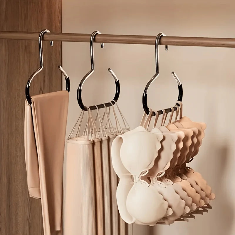 5-Pack Stainless Steel Hat Hangers – Non-Slip Closet Ring Hooks Closet Hat Hooks SPOT