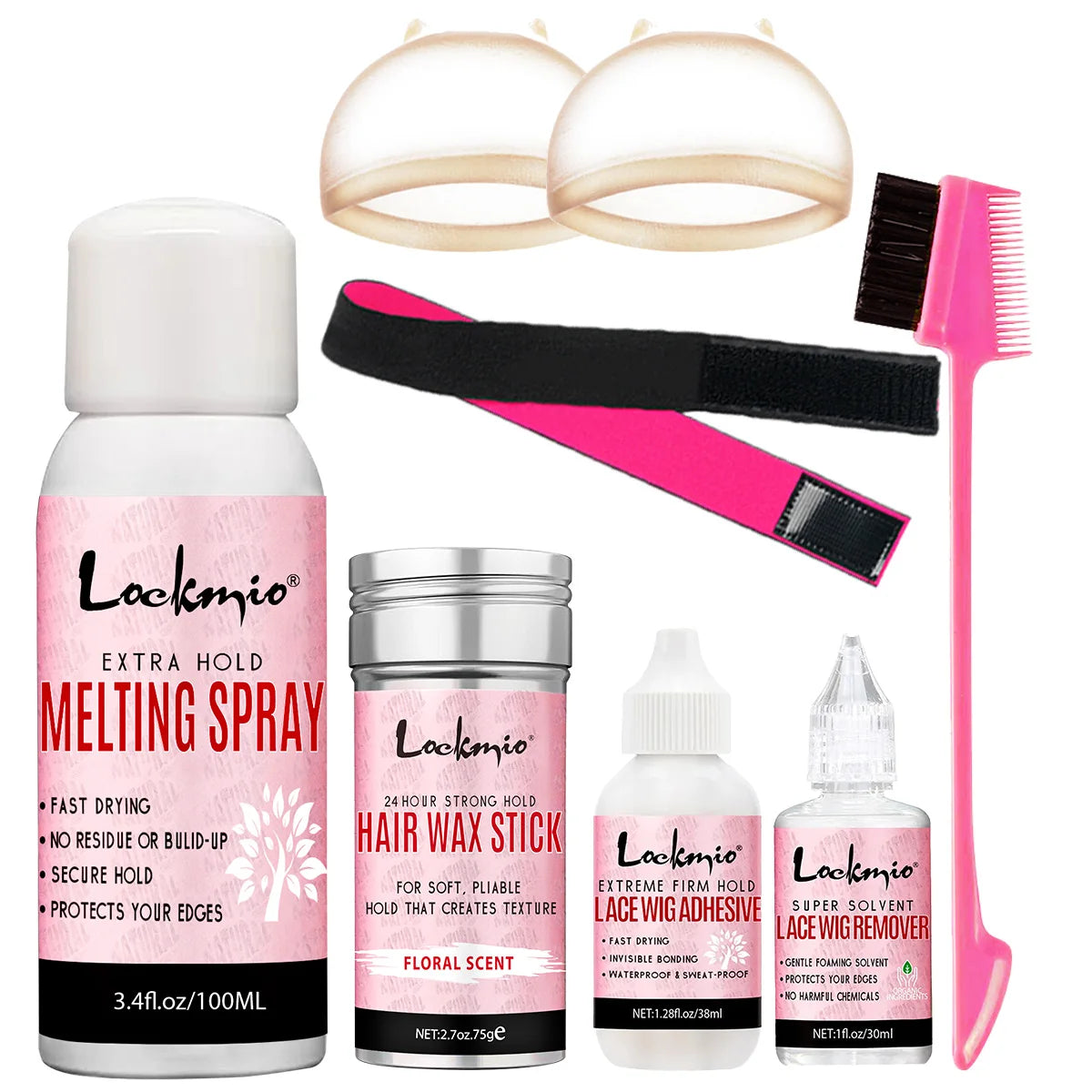 Lace Melting Spray & Invisible Wig Adhesive | Hair Wax Stick Wig Adhesive Spray SPOT 8pc-100melt-75-38-30
