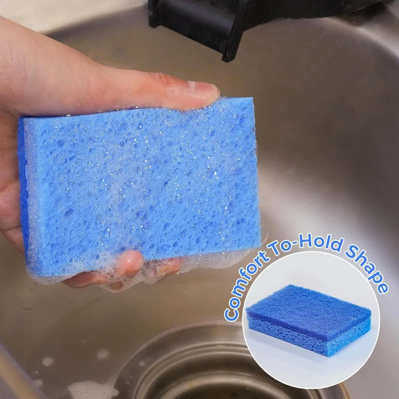 5-Pack Wood Pulp Sponge Scrubber – Reusable & Biodegradable Kitchen Sponge Scrubber SPOT