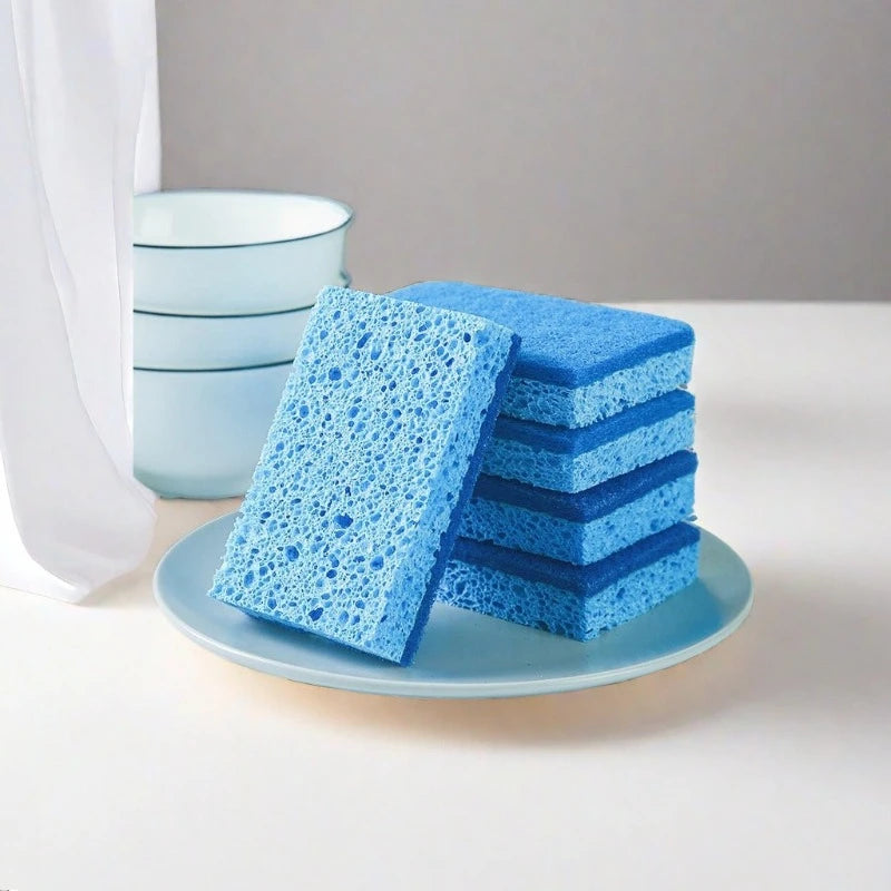5-Pack Wood Pulp Sponge Scrubber – Reusable & Biodegradable Kitchen Sponge Scrubber SPOT Default Title