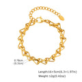 Meaeguet 18K Gold Chunky Chain Bracelet | 316L Stainless Steel Chain Link Bracelet SPOT BR-2596G