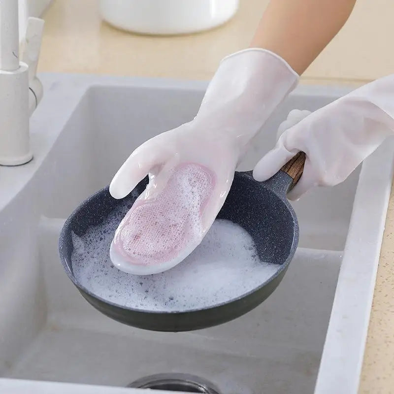 Dishwashing Gloves with Cleaning Brush – Non-Slip & Waterproof Cleaning Gloves SPOT
