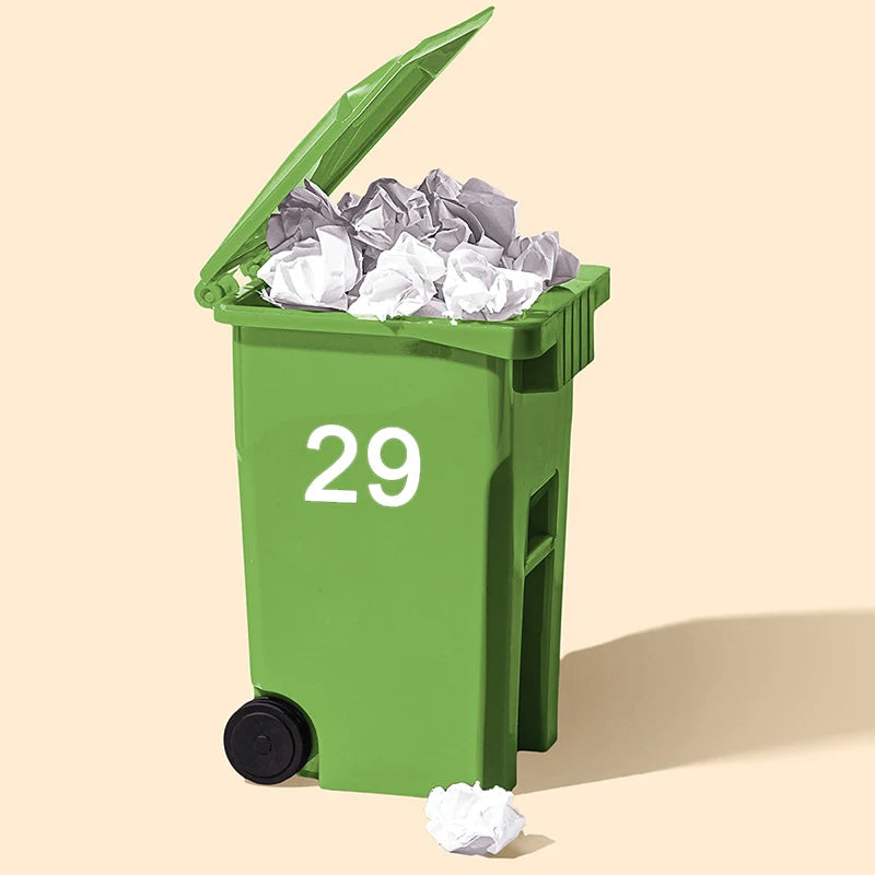Weatherproof Wheelie Bin Number Stickers – Self-Adhesive PVC Bin Number Stickers SPOT