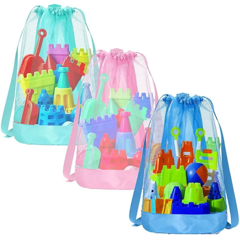 Mesh Beach Bag – Foldable Drawstring Toy & Gear Storage Tote Mesh Beach Tote SPOT