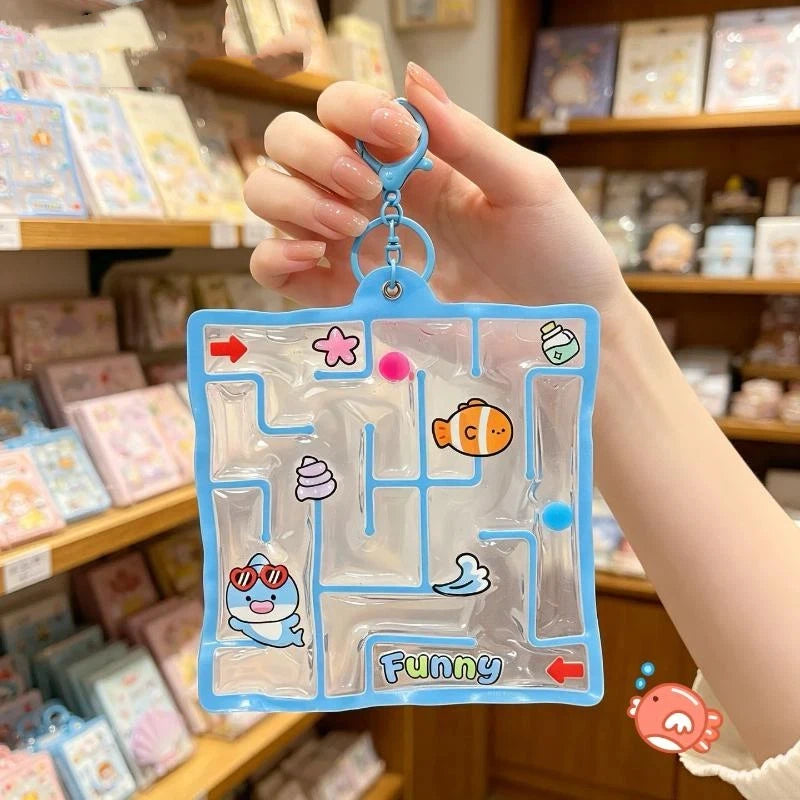 Water Bag Maze Squeeze Fidget Keychain Toy | Party Favors Fidget Keychain Toy SPOT A2