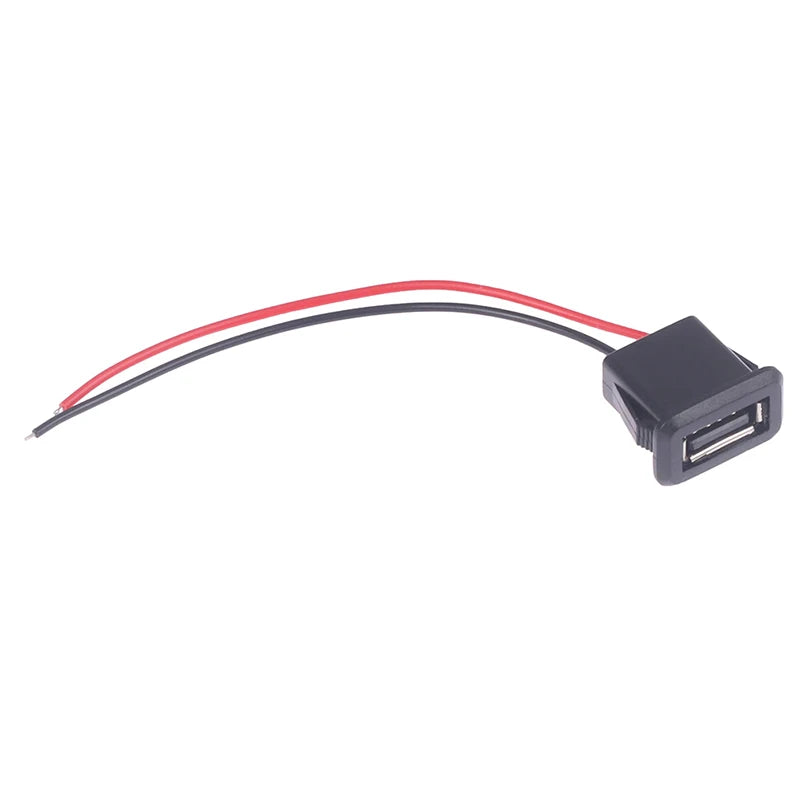 USB 2.0 Female Charging Port Connector with Cable USB Port Connector SPOT 2Pin