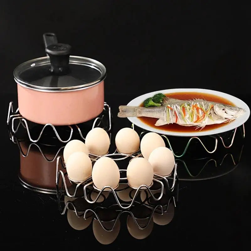 Stainless Steel Egg Steaming Rack for Steamer & Pressure Cooker Steamer Rack SPOT