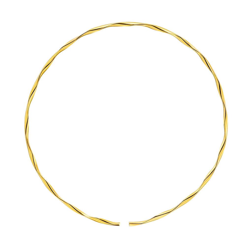 Gold Twist Torque Choker Necklace – Stainless Steel Women Choker Necklace SPOT Default Title