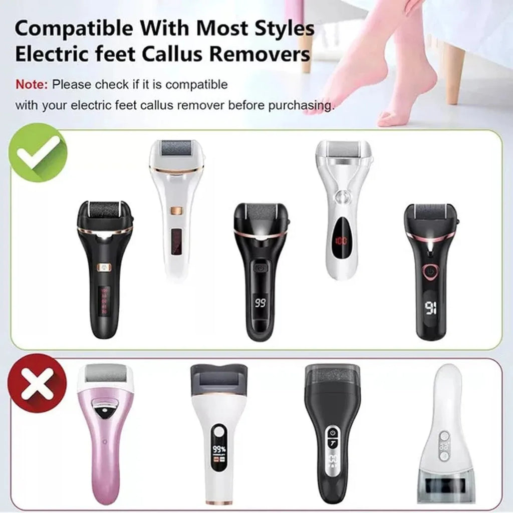 3-Pack Replacement Roller Heads for Electric Pedi Foot File Foot File Roller Heads SPOT