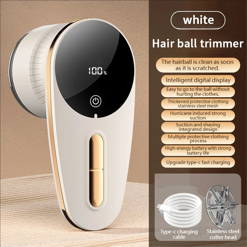 Rechargeable Electric Lint Remover with Digital Display Electric Lint Remover SPOT White
