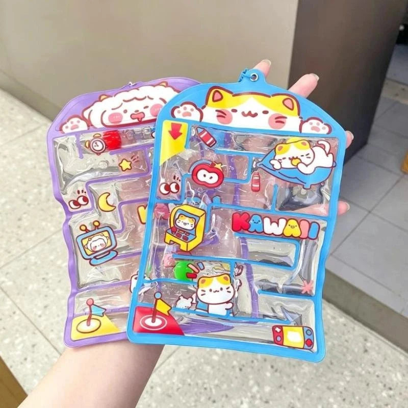 Water Bag Maze Squeeze Fidget Toy with Keychain | Ages 14+ Fidget Keychain Toy SPOT